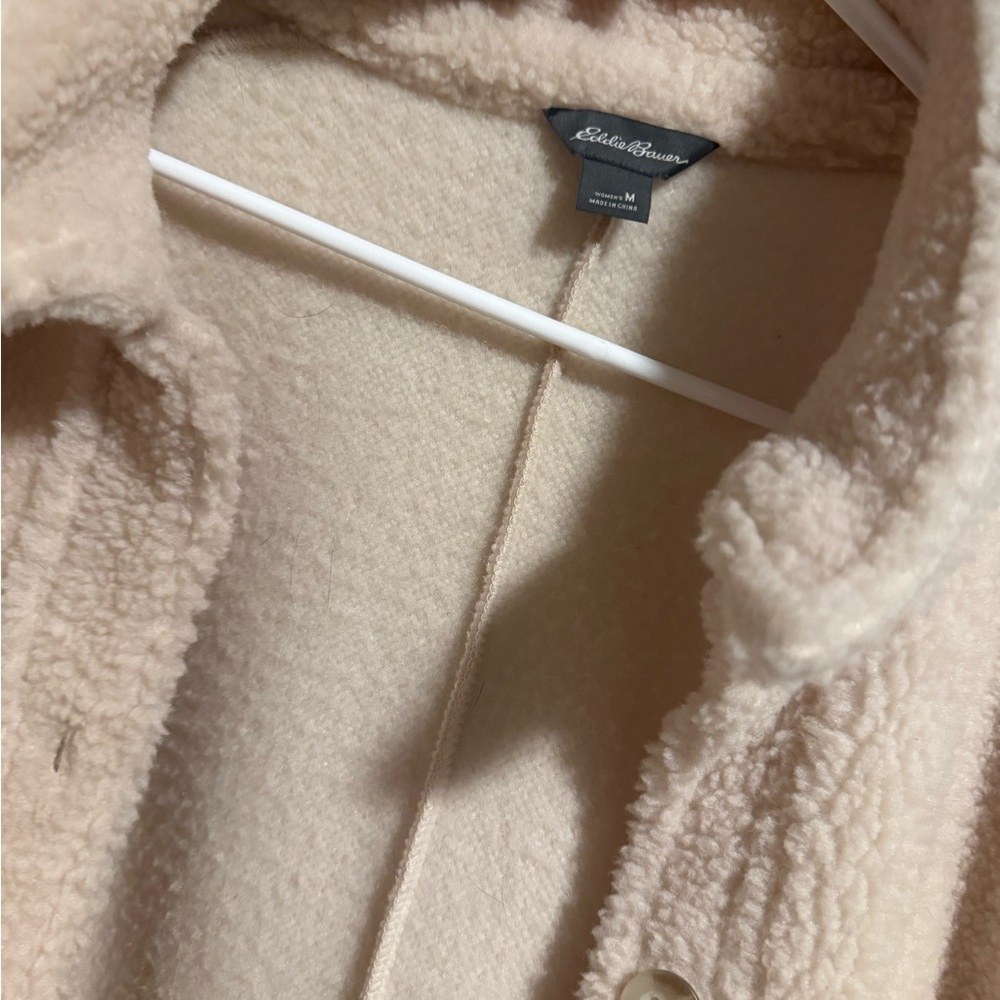 Eddie Bauer Women's Beige Teddy Jacket